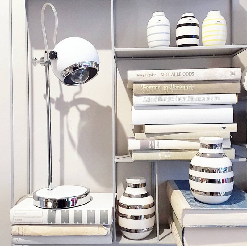 Leitmotiv, Mini Retro Table lamp White 荷兰Leitmotiv, Mini Retro 白色枱灯 - 灯具/灯饰 - 其他金属 白色