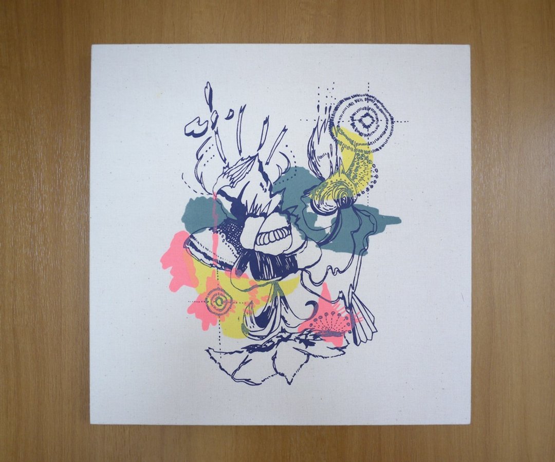 Screen Printed Fabric Wall Art Panel Original Illustration - 海报/装饰画/版画 - 其他材质 