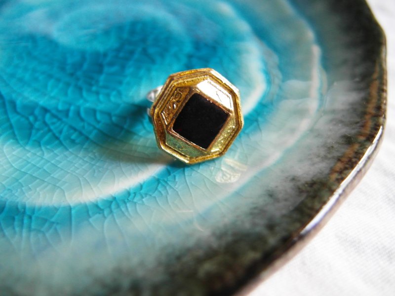 古董戒指【菱形镶嵌】 - 戒指 - 其他材质 黑色