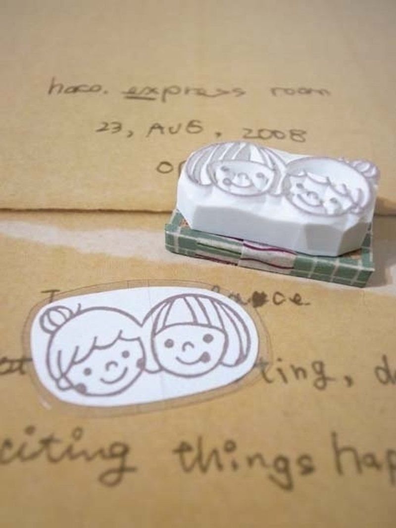 好朋友（小女生） - 印章/印台 - 橡胶 白色