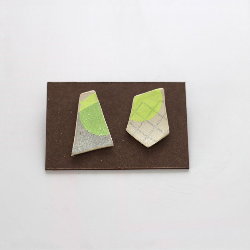 kakera pierce 02 - 耳环/耳夹 - 真皮 白色