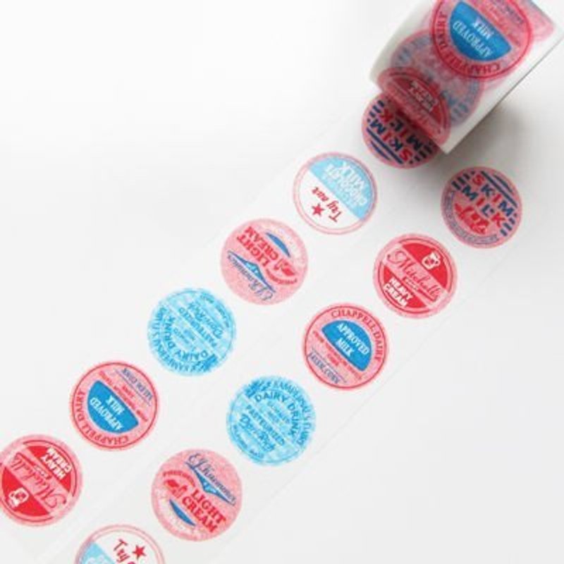 Aimez le style 宽版 和纸胶带 (00484 牛奶瓶盖标签) - 纸胶带 - 纸 多色