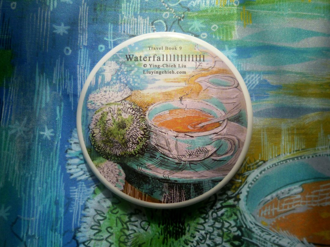 红茶 随身镜盒 化妆镜 小镜子 小圆镜 午茶时光 花 艺术书衍生品 - 彩妆刷具/镜子/梳子 - 玻璃 多色