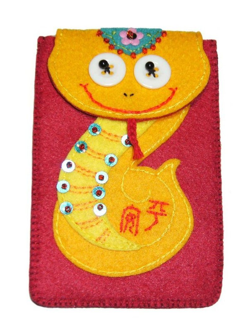 蛇来运转卡套-平安 - 证件套/卡套 - 其他材质 黄色