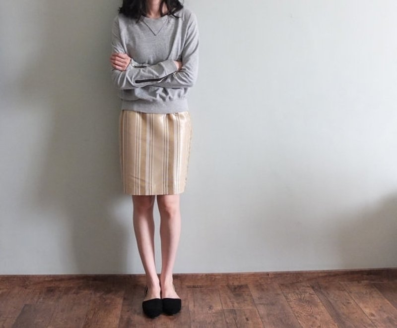 Dries金色直线条一字裙｛2013冬季出清商品｝ - 裙子 - 其他材质 