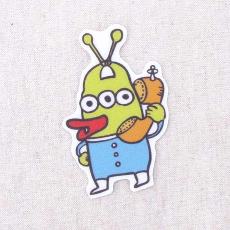 逗趣到处贴防水贴纸-三眼怪 - 贴纸 - 防水材质 绿色