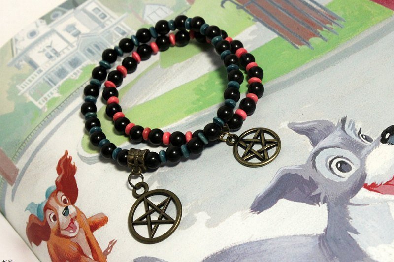 爱一直闪亮★情人节情侣对练 - 手链/手环 - 其他材质 黑色