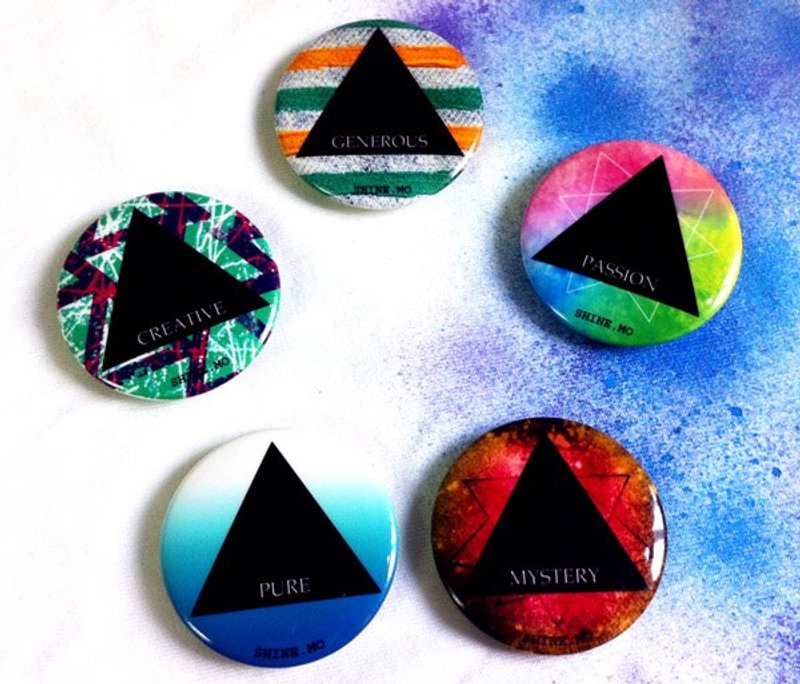 Shine.Mo三角系列胸章Ⅱ - 胸针 - 其他金属 多色