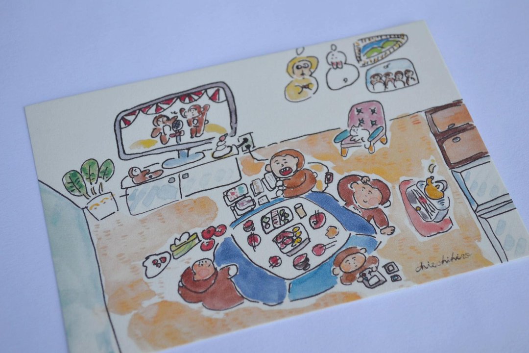 2016 New Year's card - Monkey New Year post card - 女装 T 恤 - 其他材质 