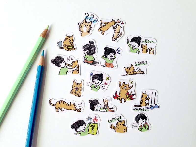 橘次郎的日常-防水贴纸02 - 贴纸 - 防水材质 