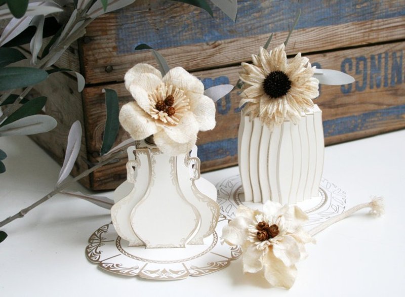 日本Art Lab - 纸雕香蕉花 - 共三款 - 香薰/精油/线香 - 其他材质 白色