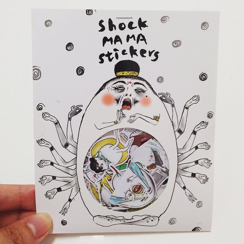 蛋定人生防水贴纸组 全套25入 - 贴纸 - 纸 白色