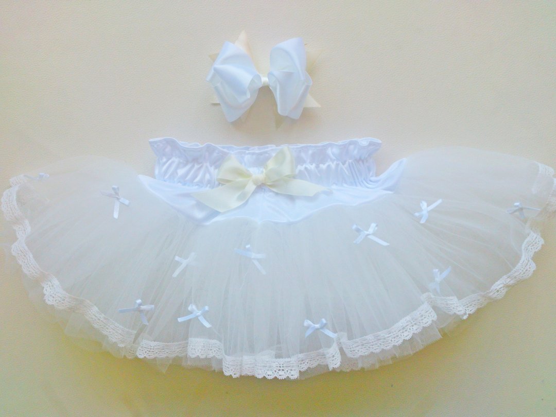 Oops！tutu【花苞澎裙弥月生日礼盒2件组-我的小蝴蝶△纯净天使】 - 其他 - 其他材质 白色