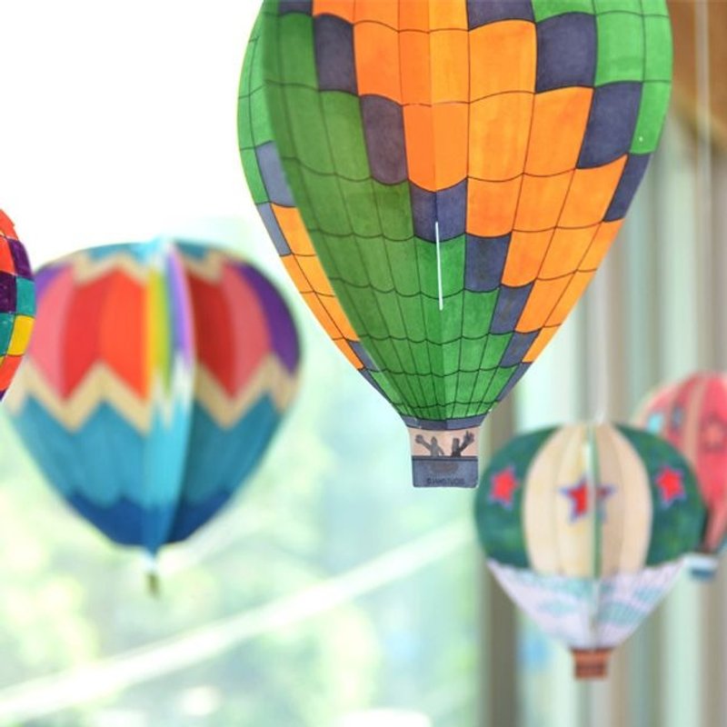 Dessin x Jamstudio-Jam着色版热气球挂饰-01橘卡,JSD79701 - 墙贴/壁贴 - 纸 多色