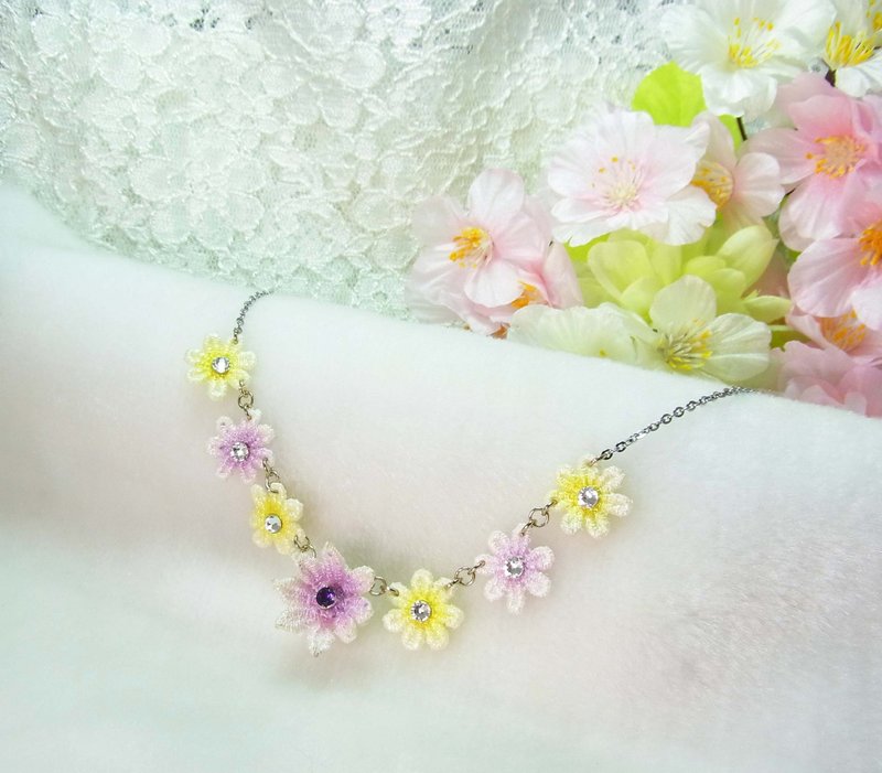 花团锦簇项链 -紫水晶独立纪念日 - 项链 - 其他材质 紫色