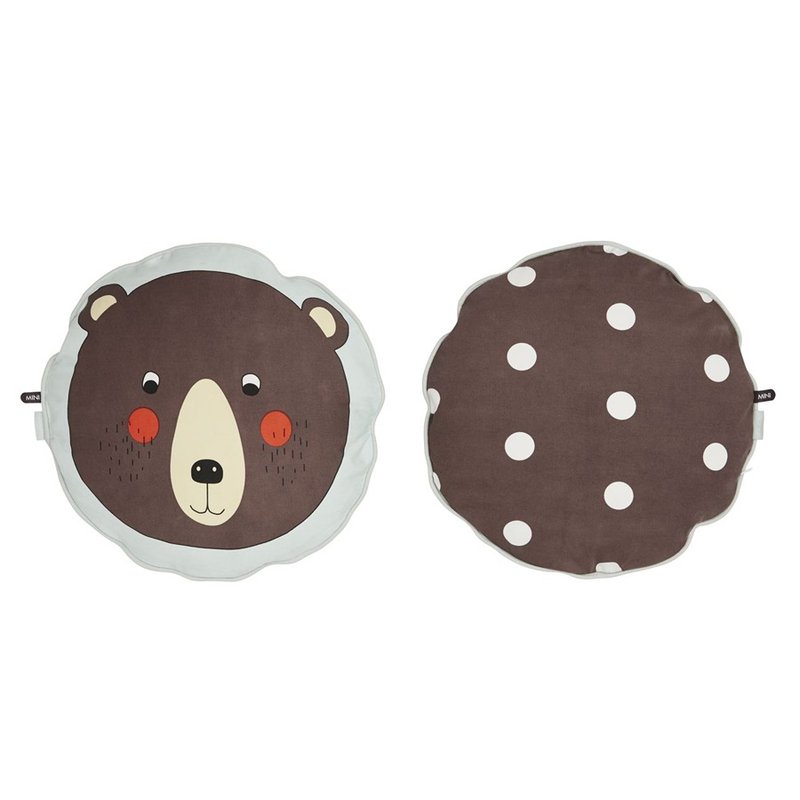 圆形印花抱枕 - Bear | OYOY - 枕头/抱枕 - 棉．麻 咖啡色
