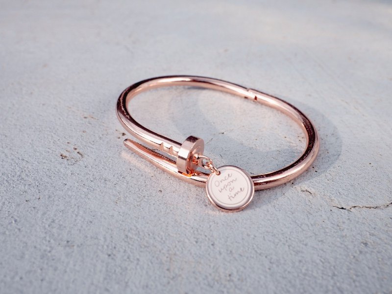 钉子 - 玫瑰金色《Once upon a time*手环》 - 手链/手环 - 其他金属 金色