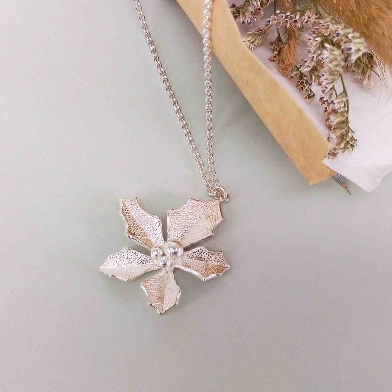 圣诞红/圣诞节礼物/项链/Màn 工 - 项链 - 其他金属 灰色