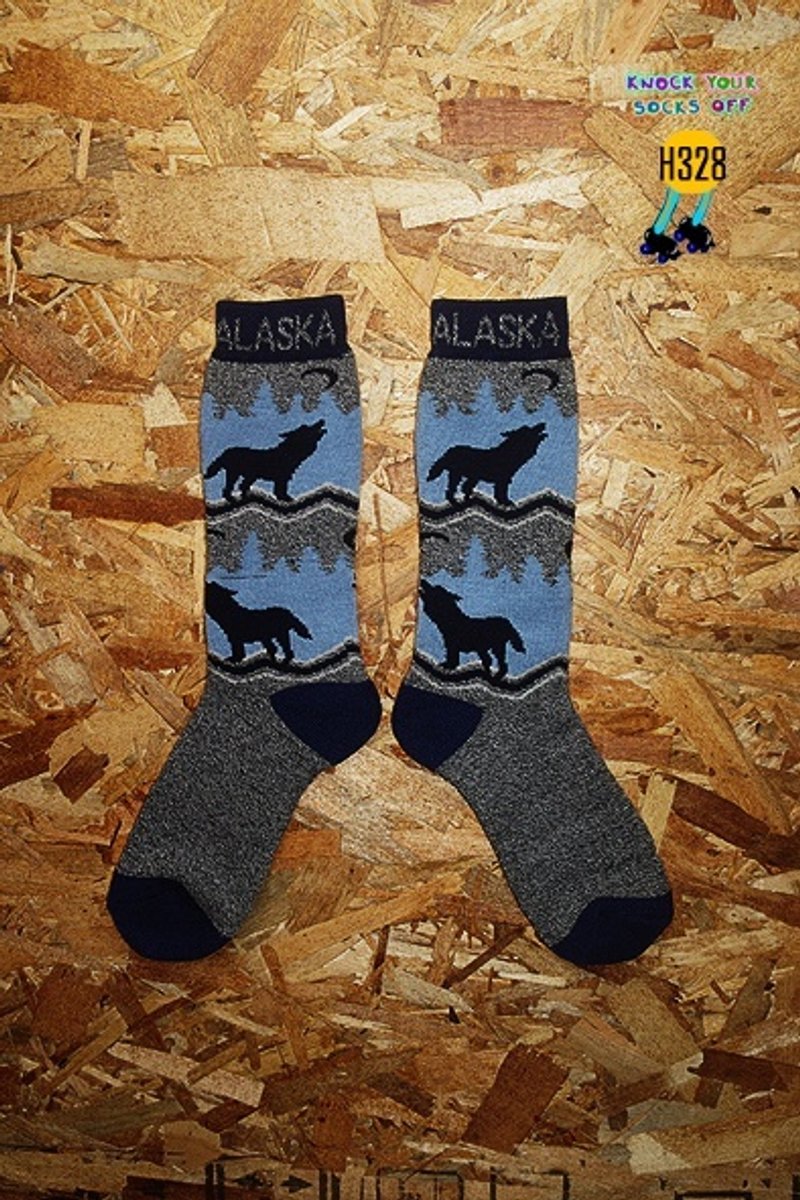 ㄠ呜毛巾暖暖袜!!夏漪眺=knock your socks off !! - 袜子 - 其他材质 蓝色