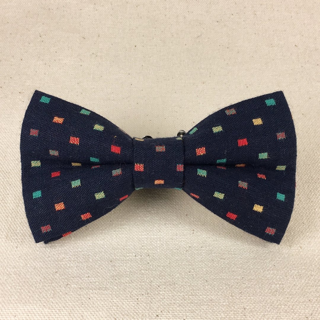 Mr.Tie 手工缝制领结 Hand Made Bow Tie 编号108 - 领带/领带夹 - 棉 蓝色