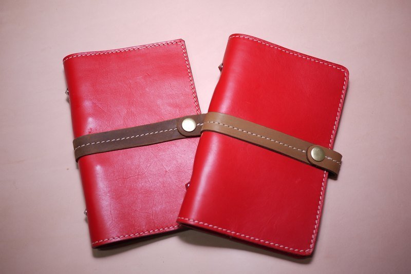 Dreamstation 皮革鞄研所，红色牛皮A6真皮笔记本.手工皮件，办公用品! - 笔记本/手帐 - 真皮 