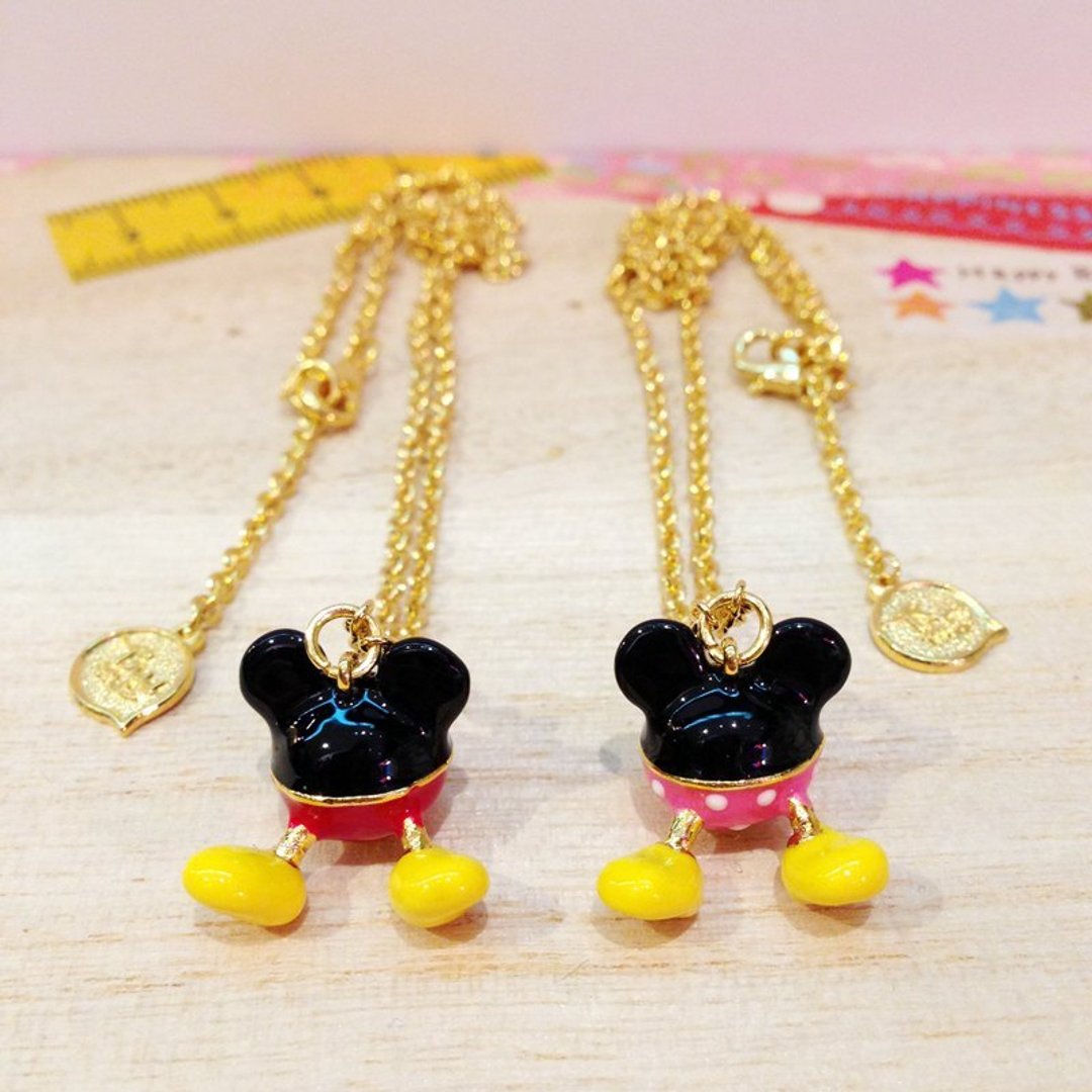 ▲ BKK H.M NECKLACE ▲24K金系列-立体米奇米妮飞腿 - 项链 - 其他金属 