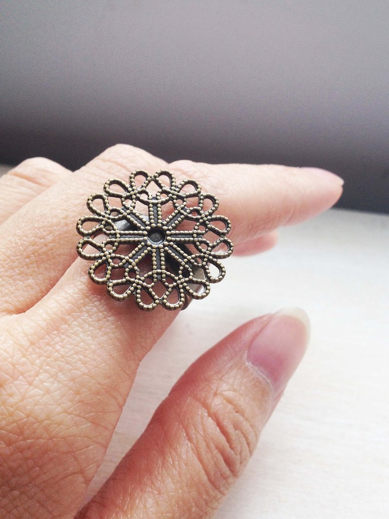 怀旧 复古 古铜 古典 通花 戒指 指环 - 戒指 - 其他材质 咖啡色