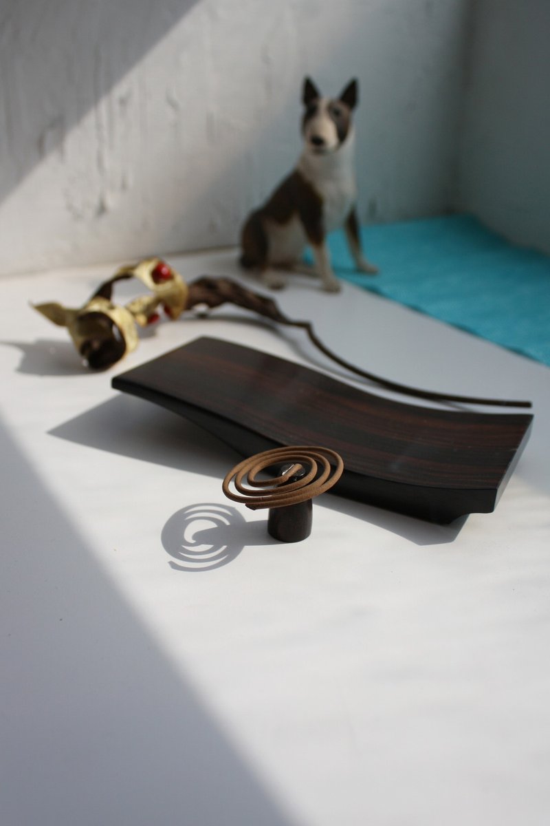 典藏黑檀木多用途中香盘 - 摆饰 - 木头 黑色