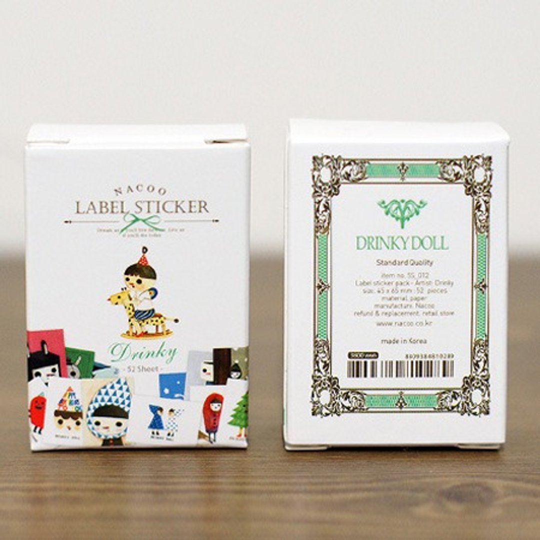 Dessin x BYNACOO-趣味时光装饰贴(48入)-玩偶,BNC10289 - 贴纸 - 纸 多色