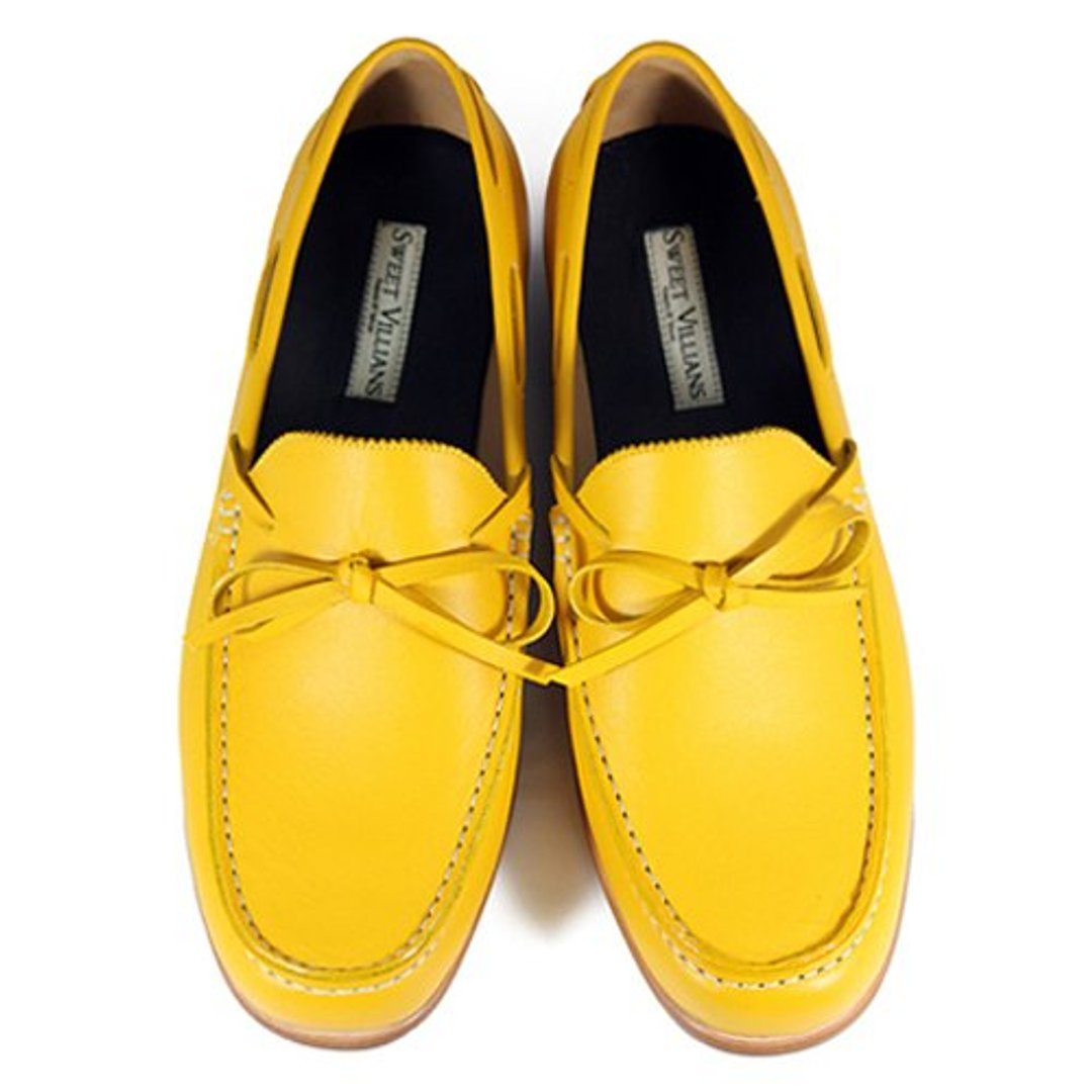 Toadflax M1122 Gold Brick leather loafers - 男款牛津鞋/乐福鞋 - 真皮 黄色
