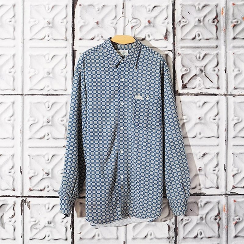 /林檎梦/小古典花纹方格长版中性衬衫 古着 vintage  - 女装衬衫 - 其他材质 