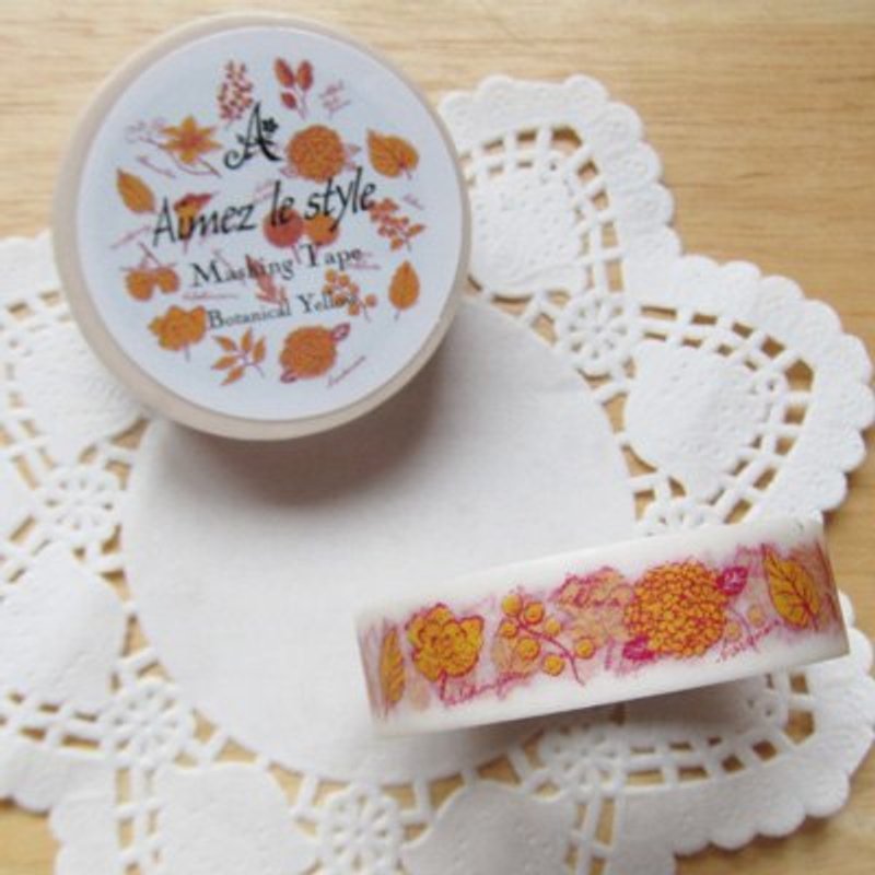 Aimez le style 和纸胶带 (01849 植物插画-黄) - 纸胶带 - 其他材质 黄色