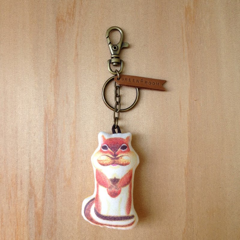 动物吊饰/钥匙圈---【花栗鼠】 - 钥匙链/钥匙包 - 其他材质 咖啡色