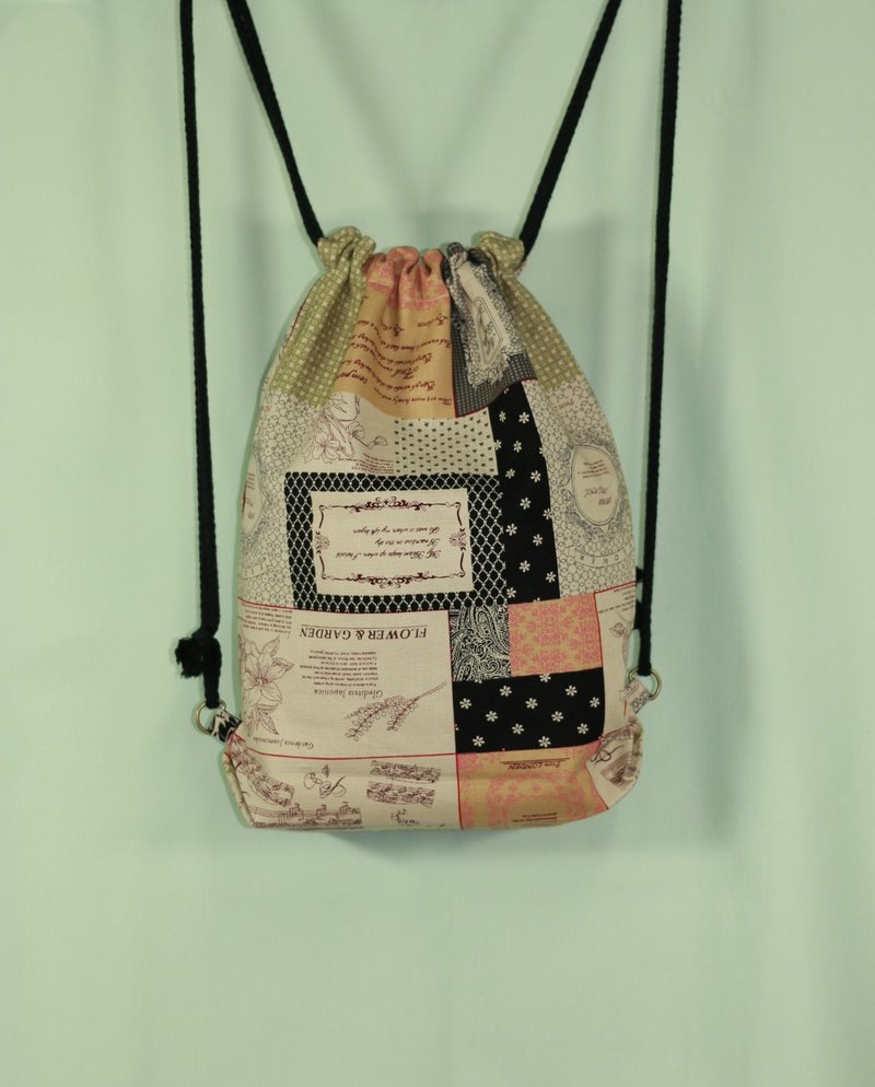 呼吸欧洲气息的束口后背包 - 束口袋双肩包 - 棉．麻 多色