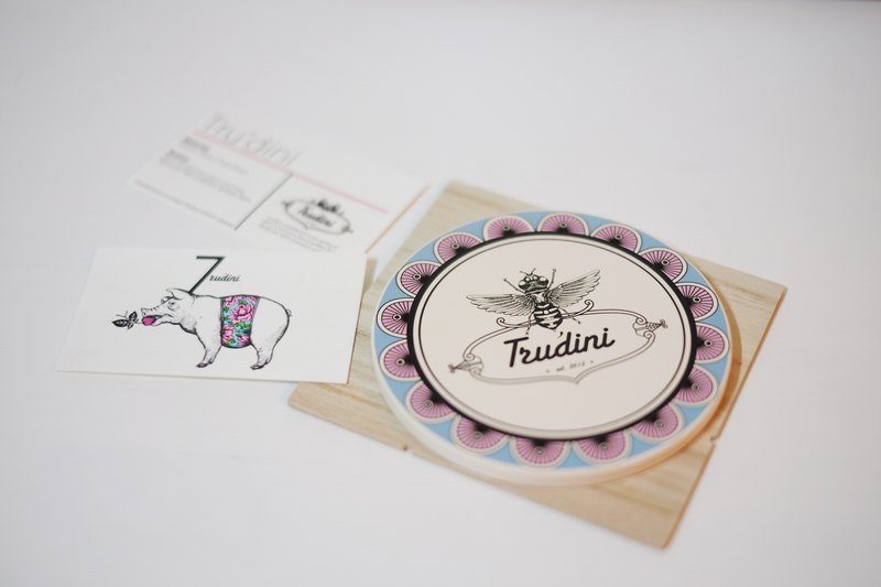 Tru'dini 蜜蜂陶瓷杯垫 - 杯垫 - 其他材质 白色