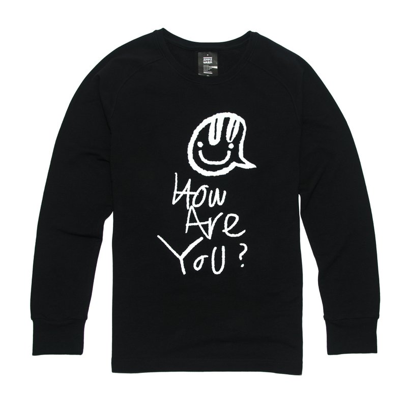 \简单温暖/ 超质感热潮圆领长Ｔ（拉克兰袖） * *限时加赠明信片 - 女装 T 恤 - 棉．麻 黑色