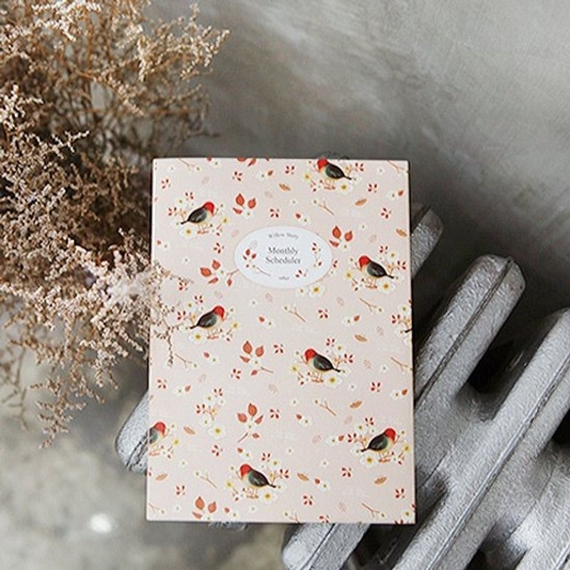 Indigo-手帐年历-柳林风声彩绘月志(无时效)-甜杏粉,IDG03470 - 笔记本/手帐 - 纸 粉红色