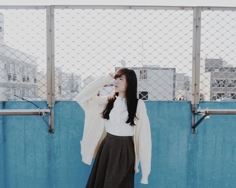 地花古着 | 台湾制 Northern Isles北小岛米白毛衣 - 女装针织衫/毛衣 - 其他材质 白色