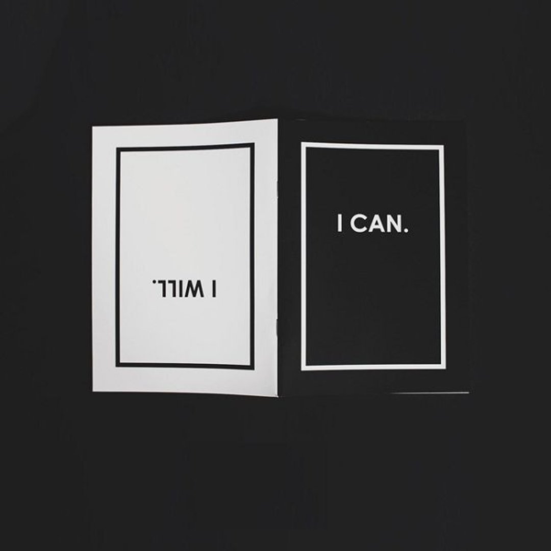 Dessin x Dear Maison-黑白双封面横条笔记本-I will,DMS50226 - 笔记本/手帐 - 纸 白色