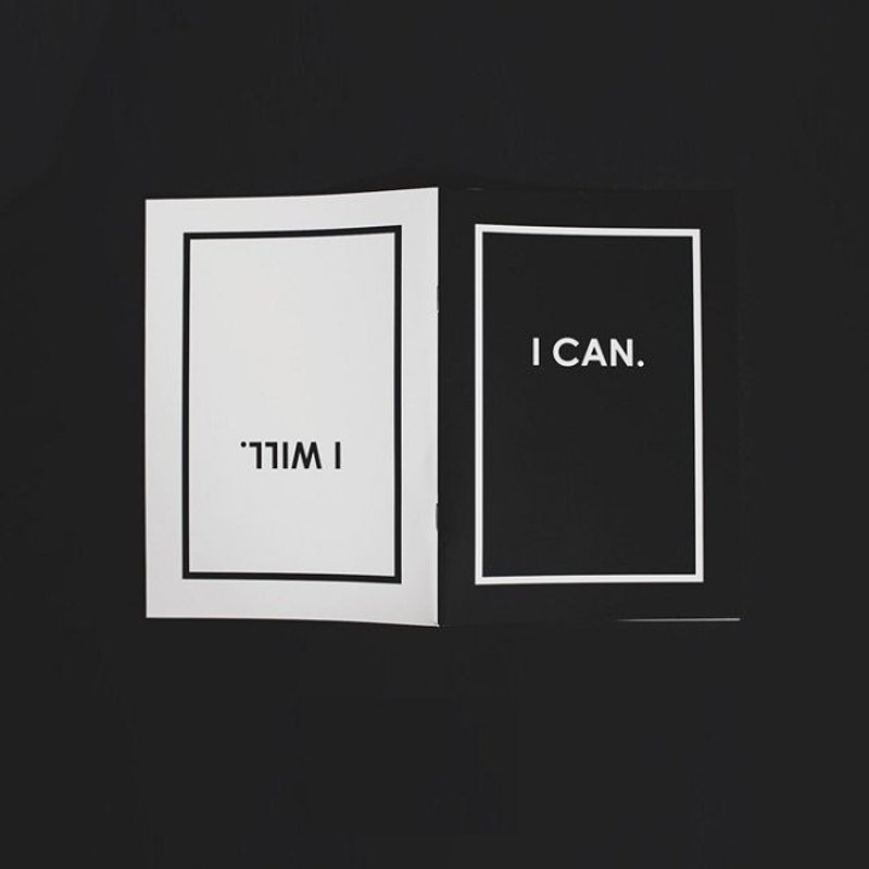 Dessin x Dear Maison-黑白双封面横条笔记本-I will,DMS50226 - 笔记本/手帐 - 纸 白色