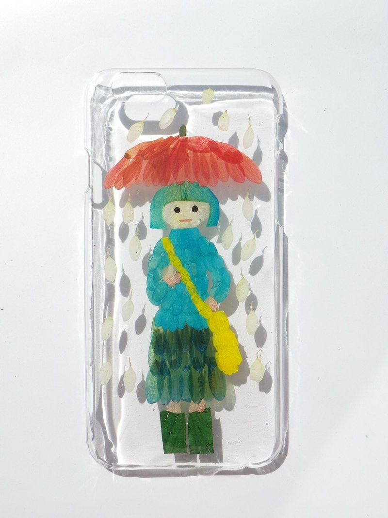 Anny's workshop手作押花手机保护壳，适用于Apple iphone 6，走在雨中 - 手机壳/手机套 - 塑料 