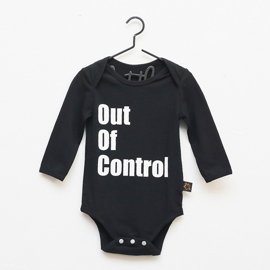Out of control 有机棉包屁衣 - 其他 - 棉 黑色