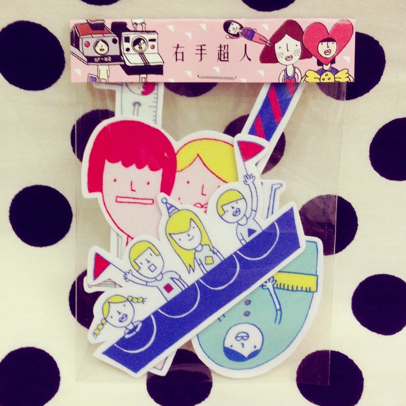 右手超人中贴纸组（4/29小改版） - 贴纸 - 纸 粉红色