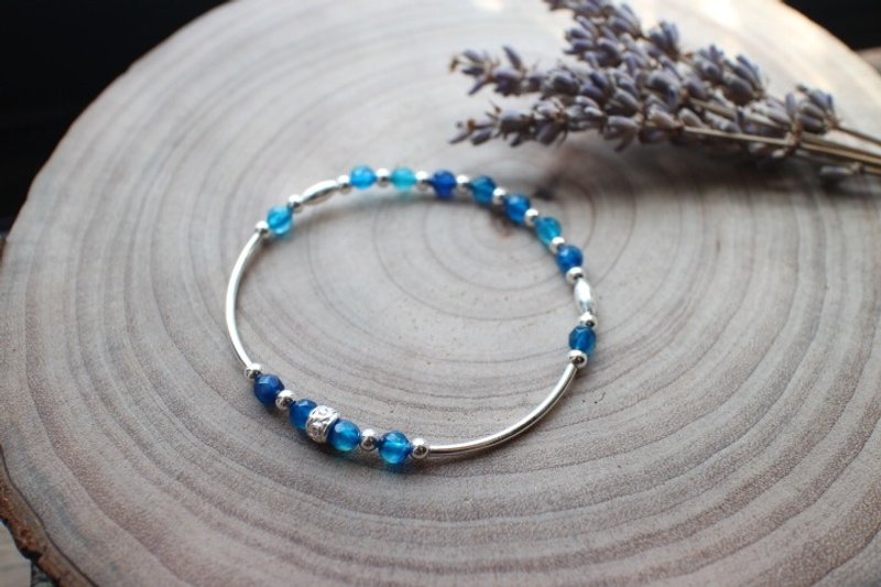 Fuchia~海洋季~蓝玛瑙/纯银 手环 - 手链/手环 - 宝石 