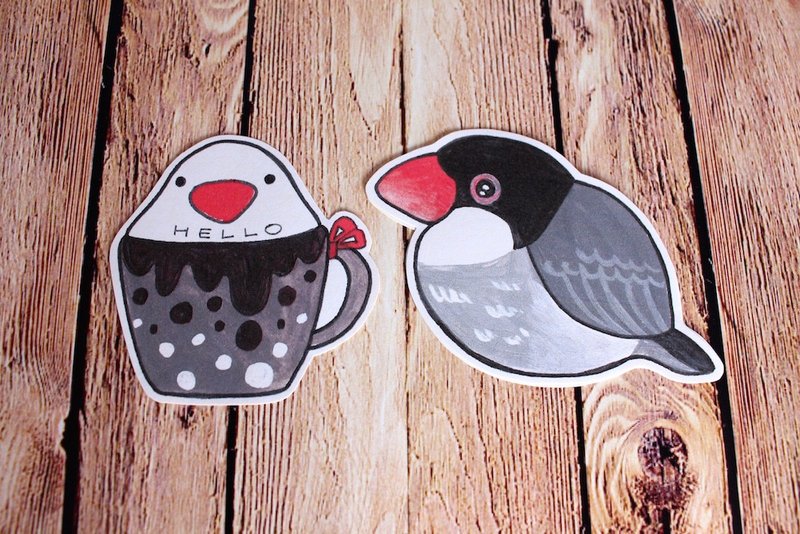 幸福限定。Happiness Only 。文鸟最可爱贴纸组 - 贴纸 - 纸 多色