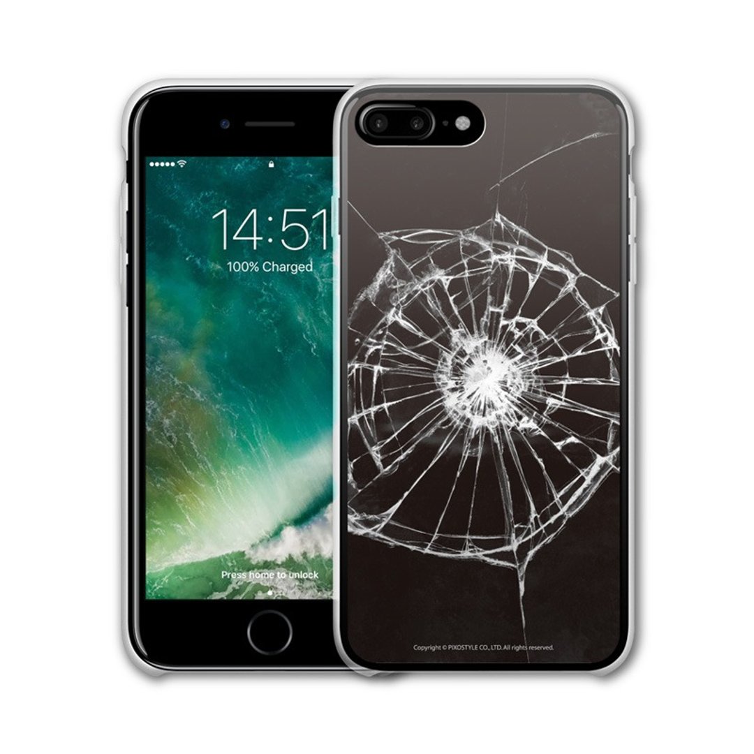 AppleWork iPhone 6/7/8 Plus 原创保护壳 - 破裂 PSIP-204 - 手机壳/手机套 - 塑料 黑色
