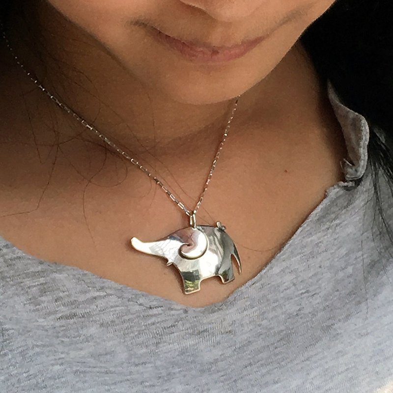 象恋系列蝶恋-手作的诗纯银手工坠饰项链疗愈系,爱自己,幸福中 - 项链 - 纯银 