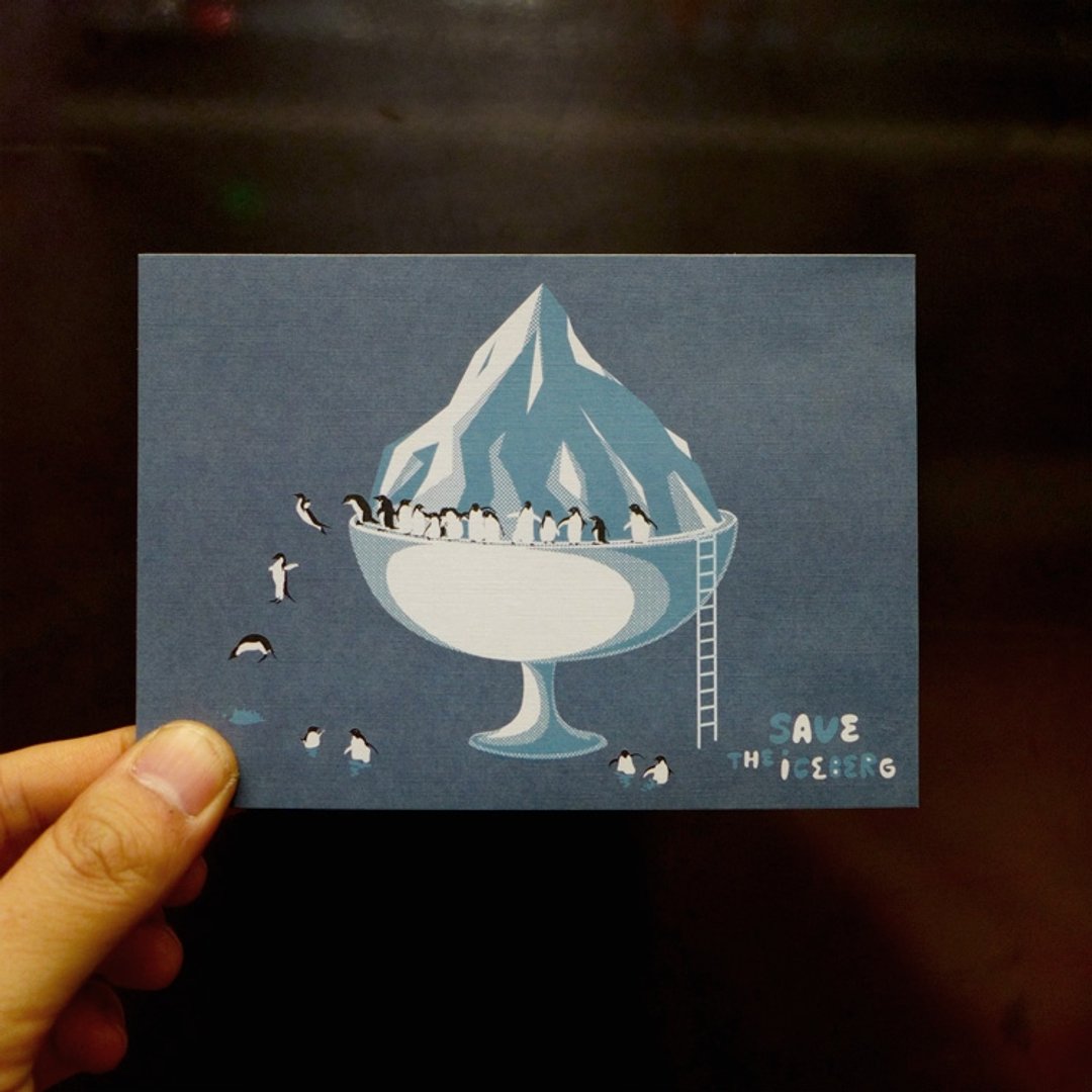 设计明信片｜冰山 - 卡片/明信片 - 纸 蓝色