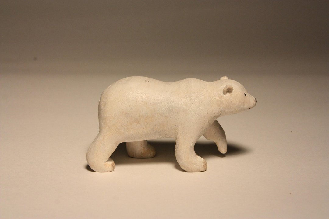 疗愈系木雕小动物_白熊white bear (原木手工雕刻10P限定) - 摆饰 - 木头 白色