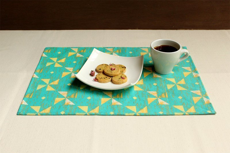 秋冬季节企划“餐桌”系列-拼木纹/单面餐垫二入组 - 其他 - 其他材质 咖啡色